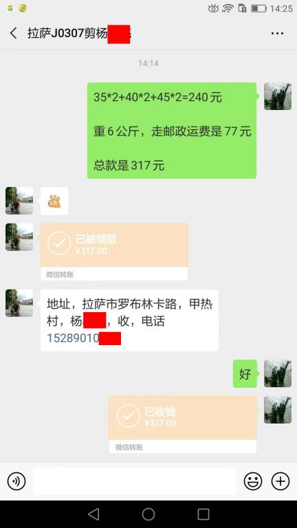 3月19日拉薩客戶(hù)轉(zhuǎn)賬317元至微信賬戶(hù)